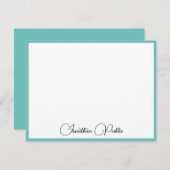 書エレガント跡スクリプト名テンプレート ノートカード (正面/裏面)