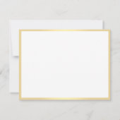 書エレガント跡スクリプト名金ゴールドテンプレート ノートカード (裏面)