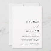 書エレガント跡スクリプトQRコー結婚ド 招待状 (正面)