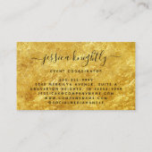 書エレガント跡スワッシュブラック金ゴールド 名刺 (裏面)