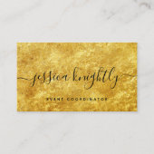 書エレガント跡スワッシュブラック金ゴールド 名刺 (正面)