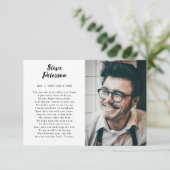 書エレガント跡フォト悔やみや弔慰葬儀 サンキューカード (スタンド正面)