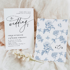 書エレガント跡ブラック&ホワイトモノグラム結婚ズ 招待状