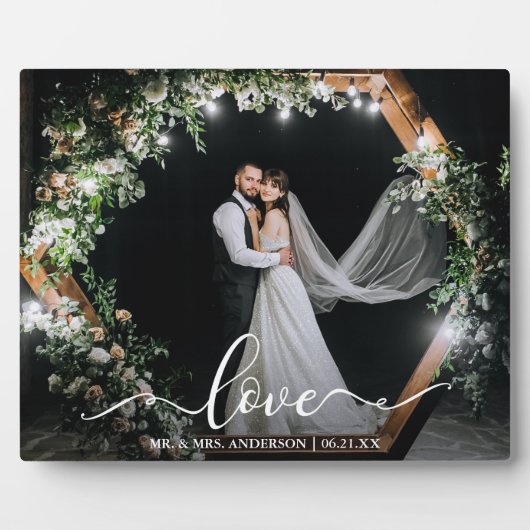 書エレガント跡ラヴ結婚の写真 フォトプラーク (正面)