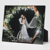 書エレガント跡ラヴ結婚の写真 フォトプラーク (側面)