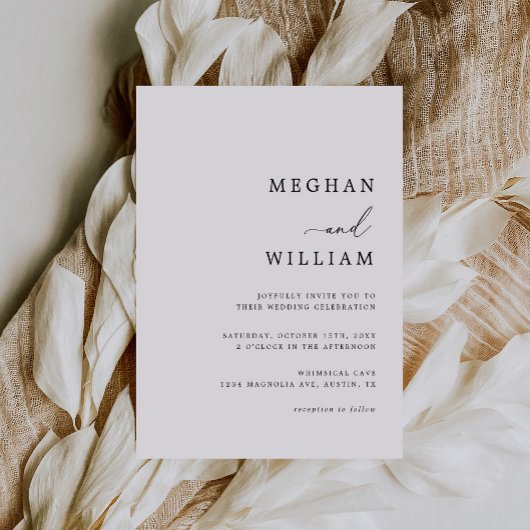 書エレガント跡白黒結婚の 招待状