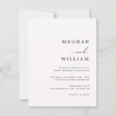 書エレガント跡白黒結婚の 招待状 (正面)