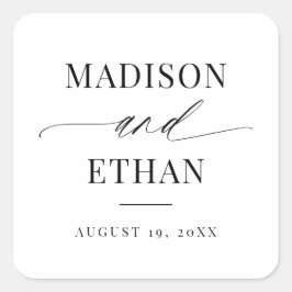 書エレガント跡結婚式の引き出物 スクエアシール