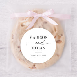 書エレガント跡結婚式の引き出物 ラウンドシール