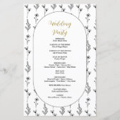 書エレガント跡結婚式 プログラム (裏面)