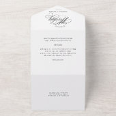 書エレガント跡 オールインワン招待状 (外側)