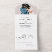 書エレガント跡 オールインワン招待状 (内側)