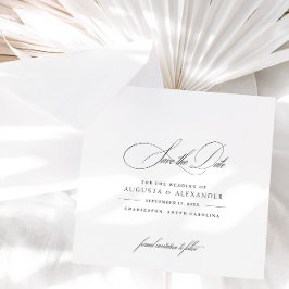 書エレガント跡(白黒) セーブザデート