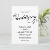 書エレガント跡Monogram写真結婚の 招待状 (スタンド正面)