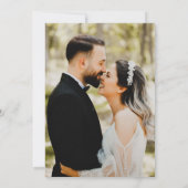 書エレガント跡Monogram写真結婚の 招待状 (裏面)