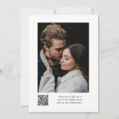 書エレガント跡QRコード写真結婚の 招待状 (裏面)