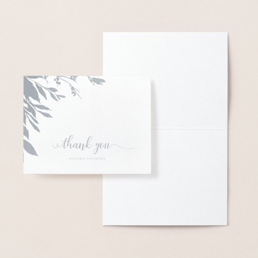 書エレガント道ありがとうシルバーフォイルカード 箔カード (ディスプレー)