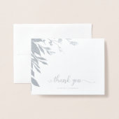 書エレガント道ありがとうシルバーフォイルカード 箔カード (封筒付き正面)
