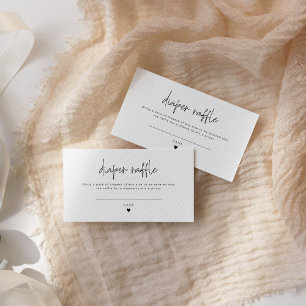 書エレガント道おむつラッフルカード赤ちゃんシャワー エンクロージャーカード