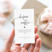 書エレガント道おむつラッフルカード赤ちゃんシャワー エンクロージャーカード