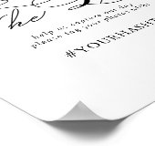 書エレガント道が愛のハッシュタグのサインを捉える ポスター (角)