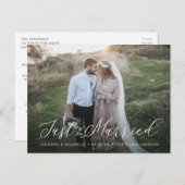 書エレガント道たった今結婚しました結婚の駆け落ち ポストカード (正面/裏面)