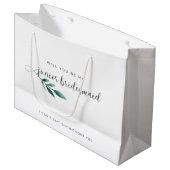 書エレガント道のジュニア花嫁メイド ラージペーパーバッグ (正面アングル)