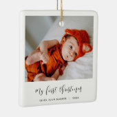 書エレガント道のマイ初めてのクリスマスベビー写真 セラミックオーナメント (右)