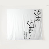 書エレガント道のミセス結婚の背景 タペストリー (正面(横))