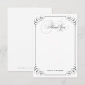 書エレガント道のヴィンテージが感謝してい好き サンキューカード (正面/裏面)