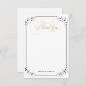 書エレガント道のヴィンテージが感謝してい好き サンキューカード (正面/裏面)