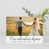 書エレガント道の冒険が始ま結婚る サンキューカード (スタンド正面)