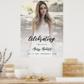 書エレガント道の写真お祝いのライフサイン ポスター (キッチン)