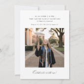 書エレガント道の卒業写真 招待状 (裏面)