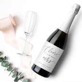 書エレガント道の未来ブライダルシャワー ワインラベル