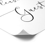 書エレガント道の清書結婚の看板 ポスター (角)