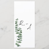 書エレガント道の白黒結婚の メニュー (裏面)