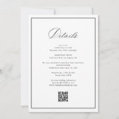 書エレガント道の白黒結婚書 招待状 (裏面)