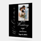 書エレガント道の結婚写真へようこそ アクリルサイン (傾斜)