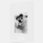 書エレガント道の結婚写真へようこそ アクリルサイン (傾斜)