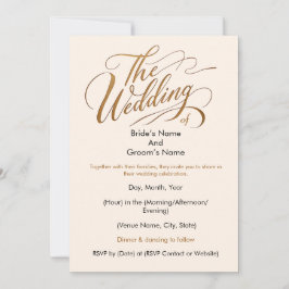 書エレガント道の結婚招待状 招待状