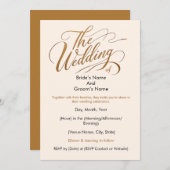 書エレガント道の結婚招待状 招待状 (正面/裏面)