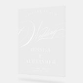 書エレガント道の結婚歓迎 アクリルサイン (傾斜)