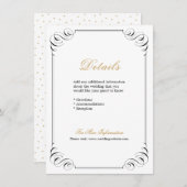 書エレガント道の結婚詳細 エンクロージャーカード (正面/裏面)