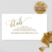 書エレガント道の結婚詳細/Webサイト金ゴールド エンクロージャーカード