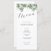 書エレガント道の緑のフローラのメ結婚ニュー メニュー (正面/裏面)