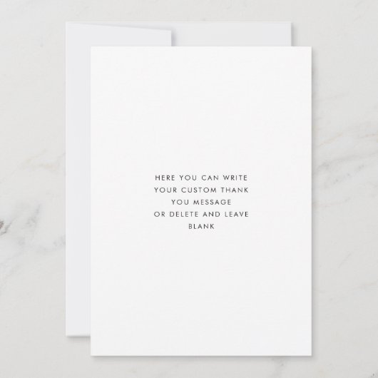 書エレガント道の花嫁サンキューカード 招待状 (裏面)