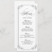 書エレガント道の華やかなヴィンテージ結婚式メニュー メニュー (正面/裏面)