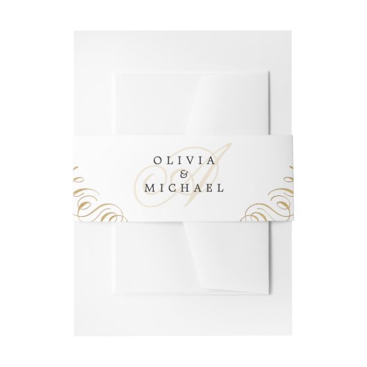 書エレガント道の華やかなヴィンテージ結婚式 招待状ベリーバンド (正面例)