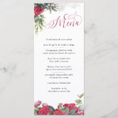 書エレガント道の赤いバラとユーカリ メニュー (正面)